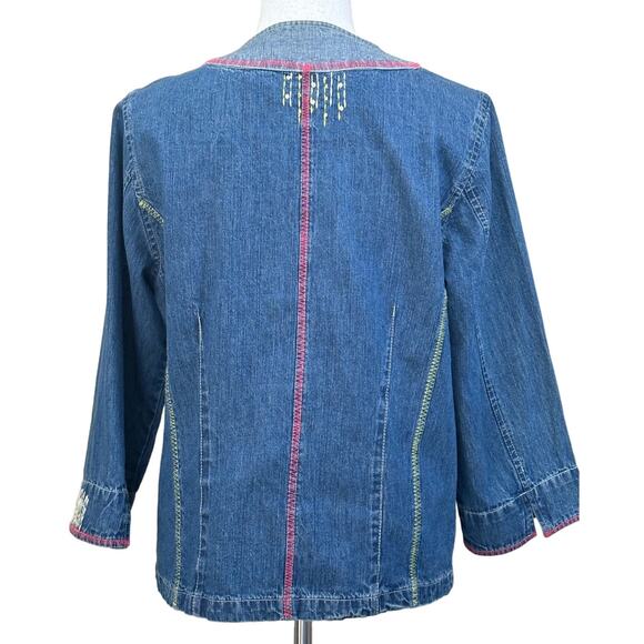 Bleu Bayou Jacket, vintage, bohemian, artsy, cottagecore, vacation, whimsical - Picture 3 of 8